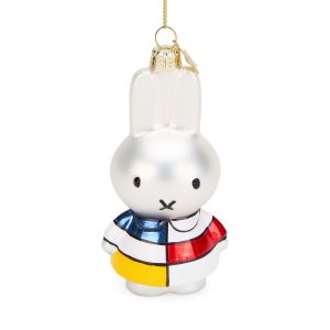 Miffy Glass Holiday Ornament - Miffy Mondrian