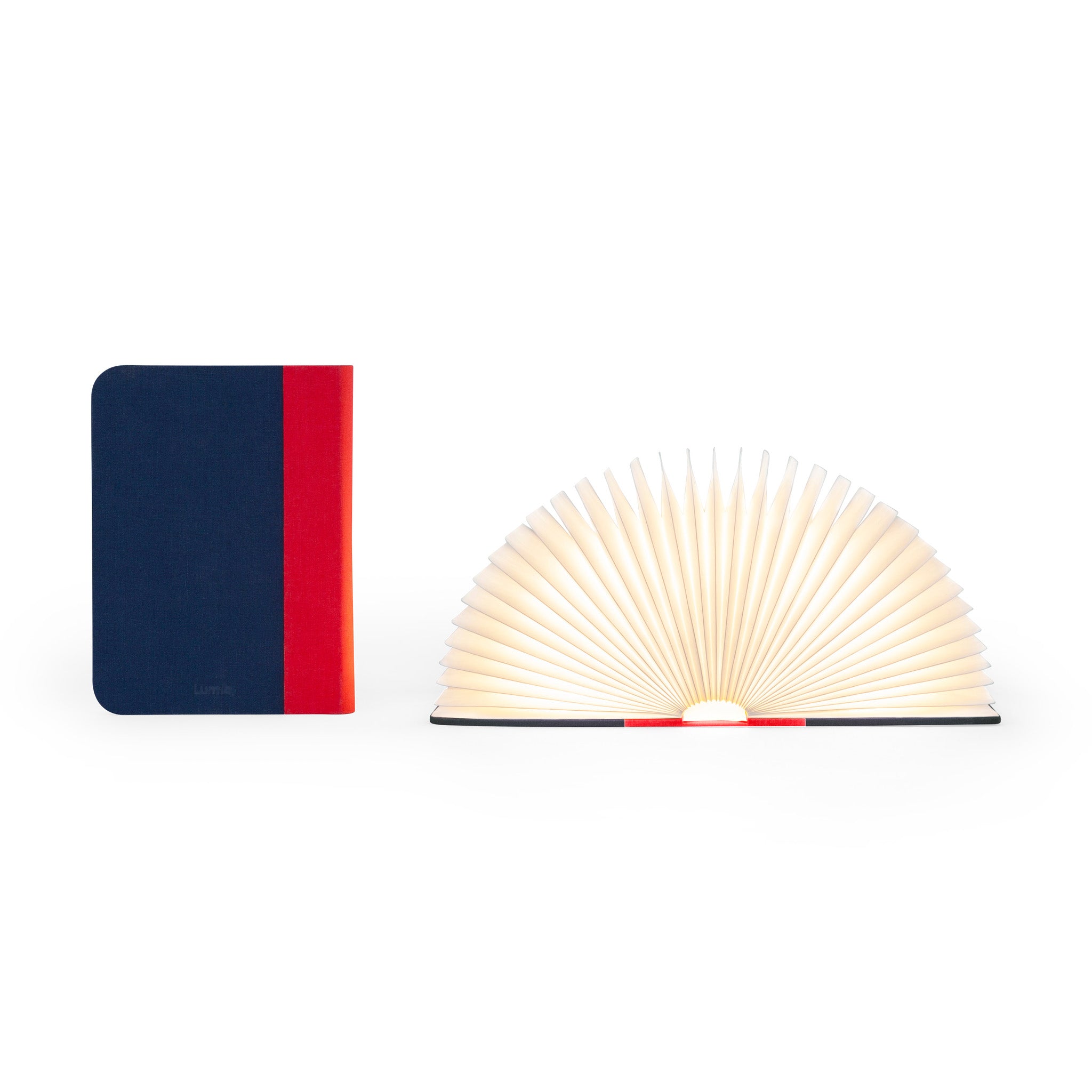 Lumio Book Lamp - Red/ Navy - Image 3
