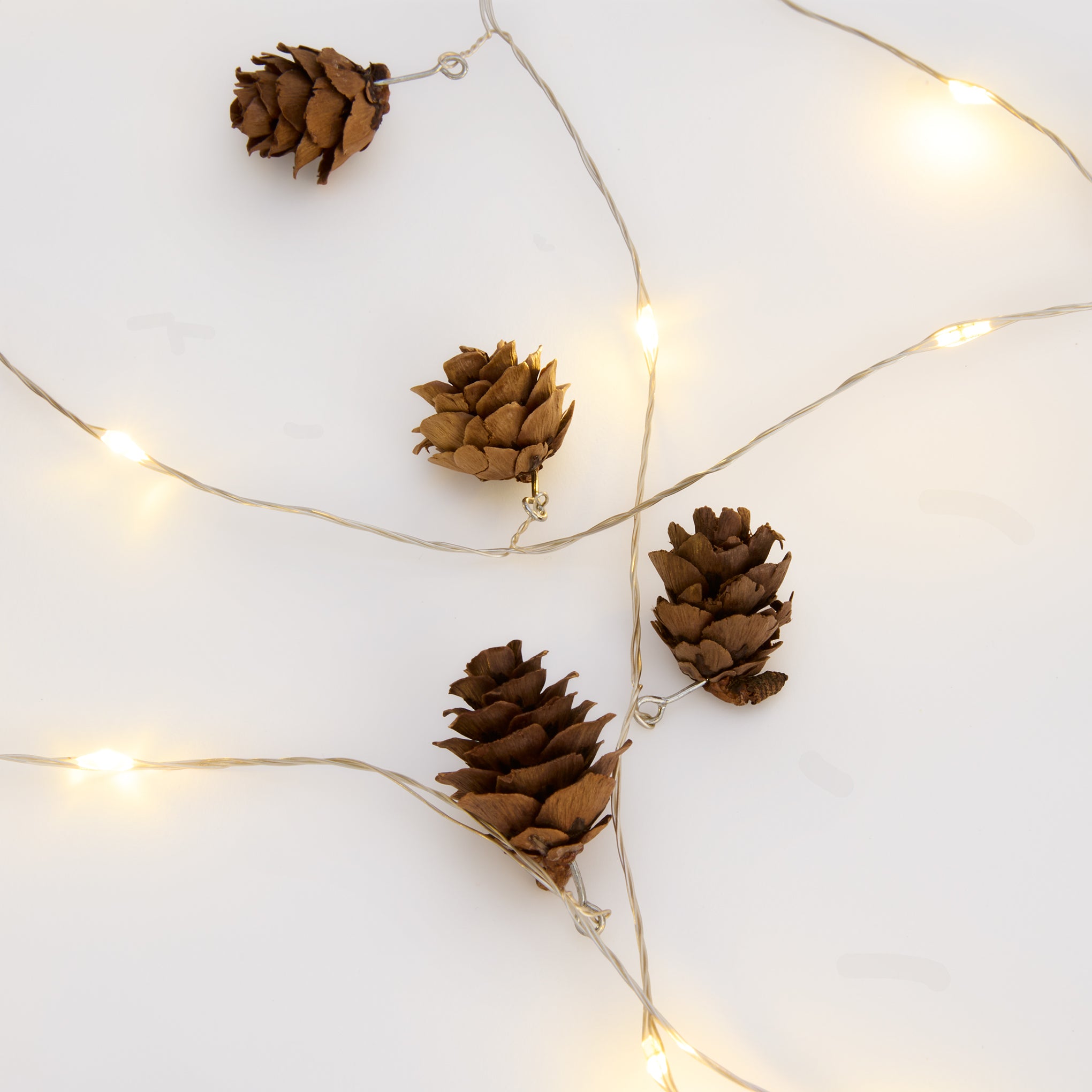 LED Holiday String Lights Set - Pinecone - Image 3