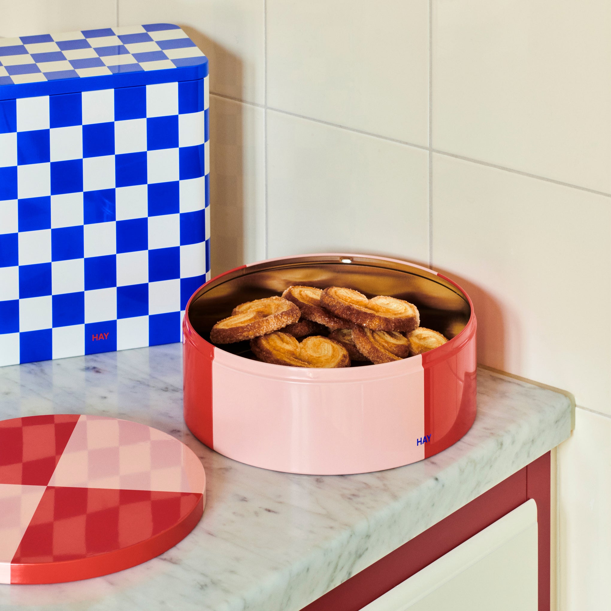 HAY Tin Container - Red/ Soft Pink - Image 2