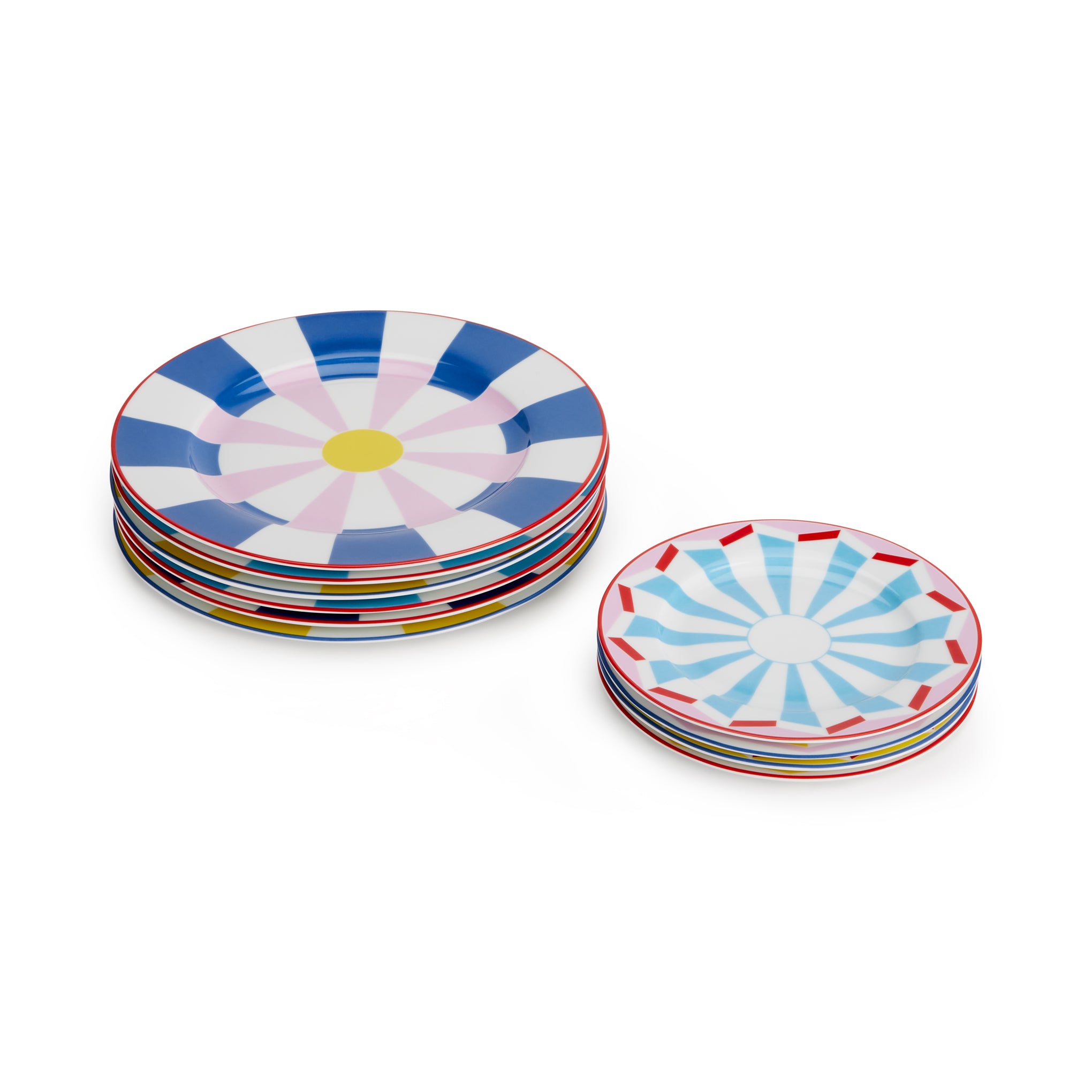 Geocromia Porcelain Dinnerware - Dessert Plate Set of 4 - Image 4