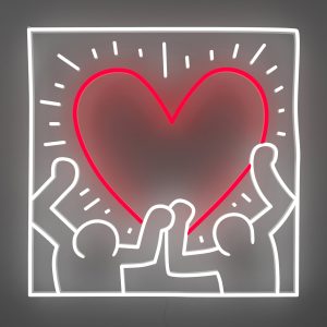 Keith Haring Radiant Heart Neon Sign