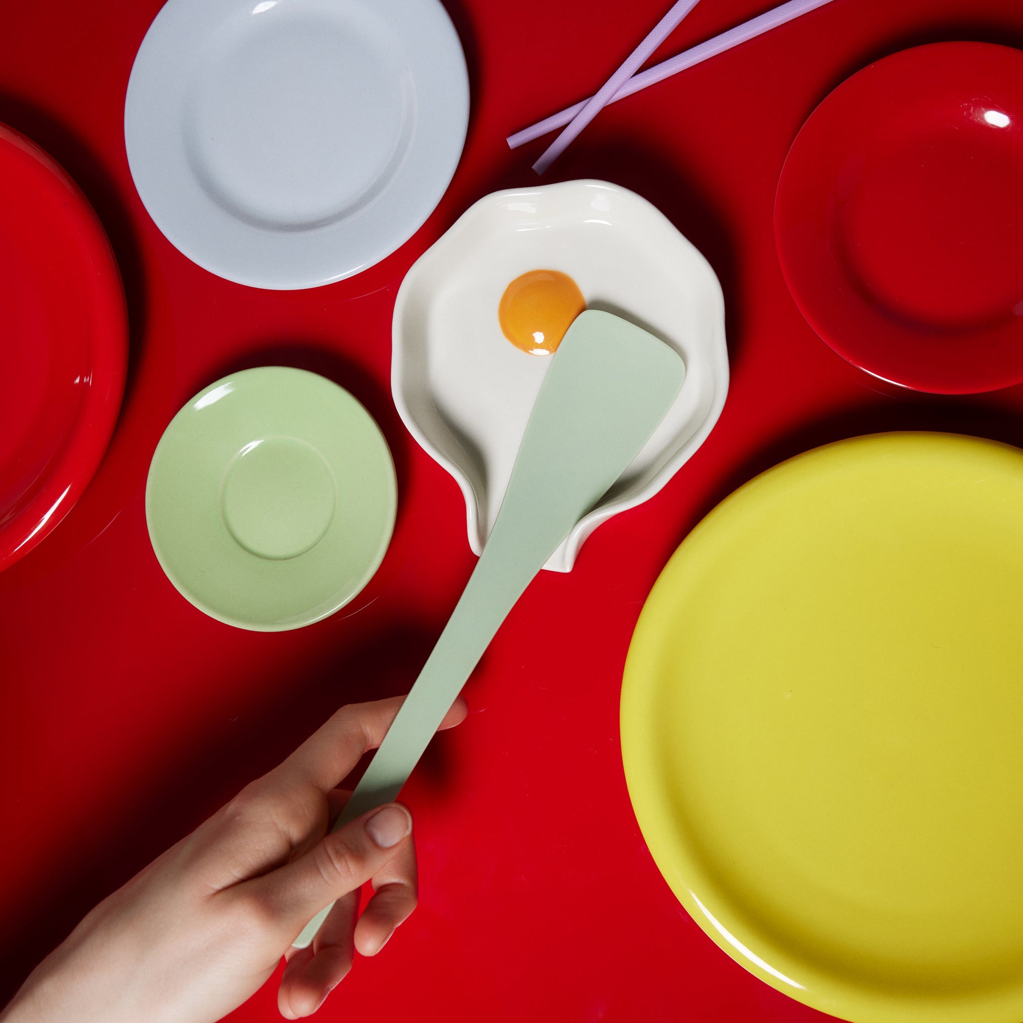 Sunny Side Up Egg Stoneware Spoon Rest - Image 5