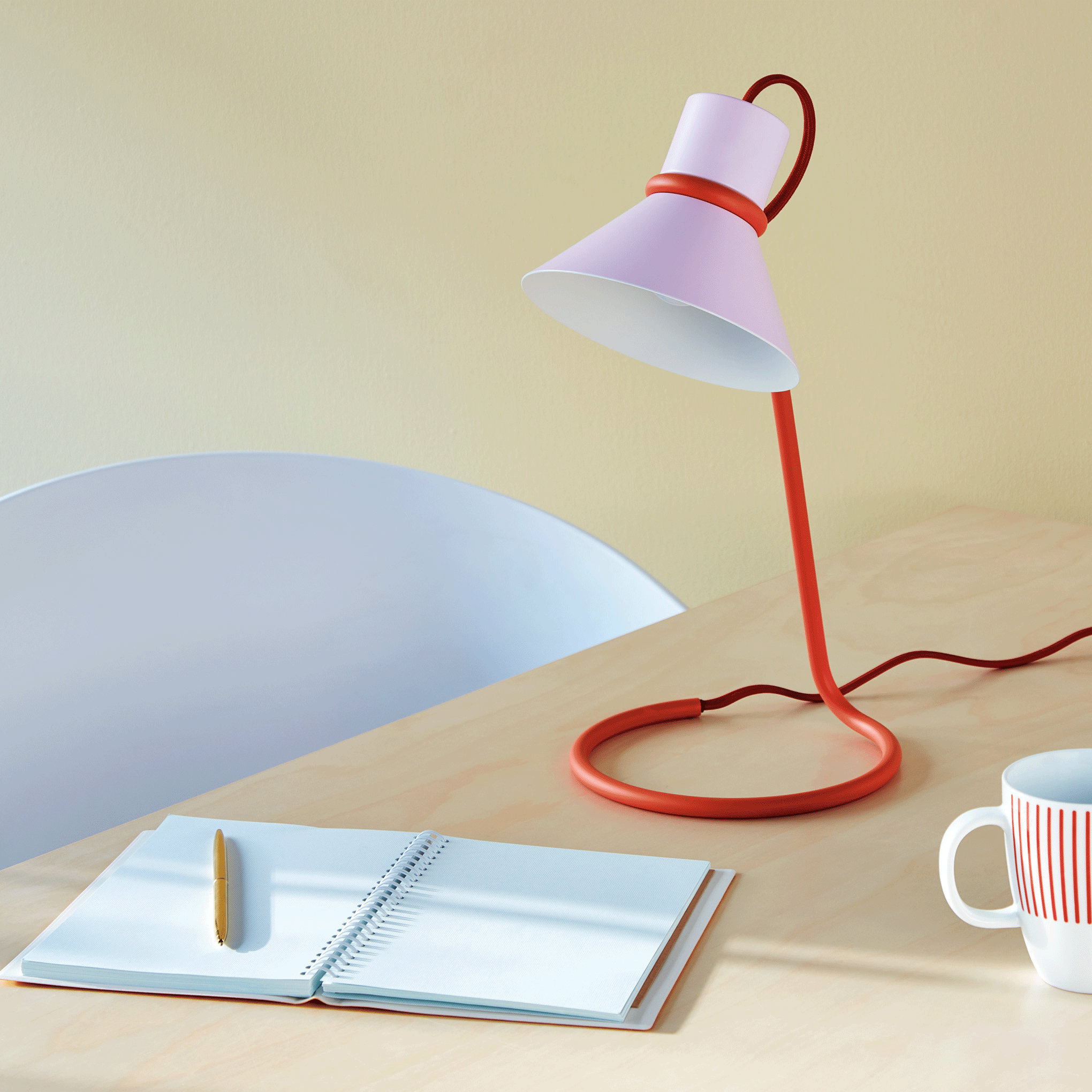 Loop de Loop Table Lamp - Pink/ Orange - Image 2