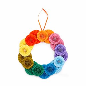 Colorful Fan Wreath