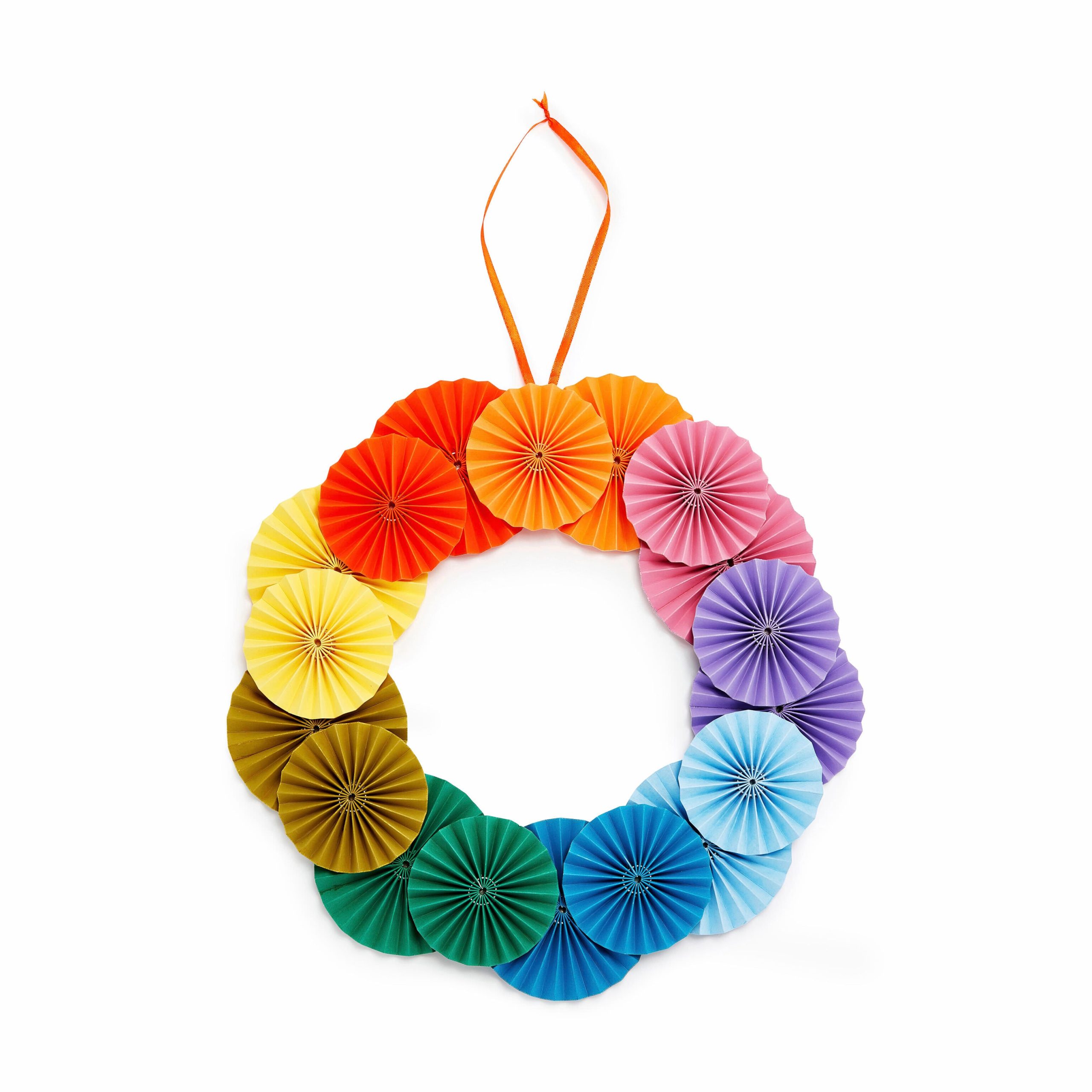Colorful Fan Wreath