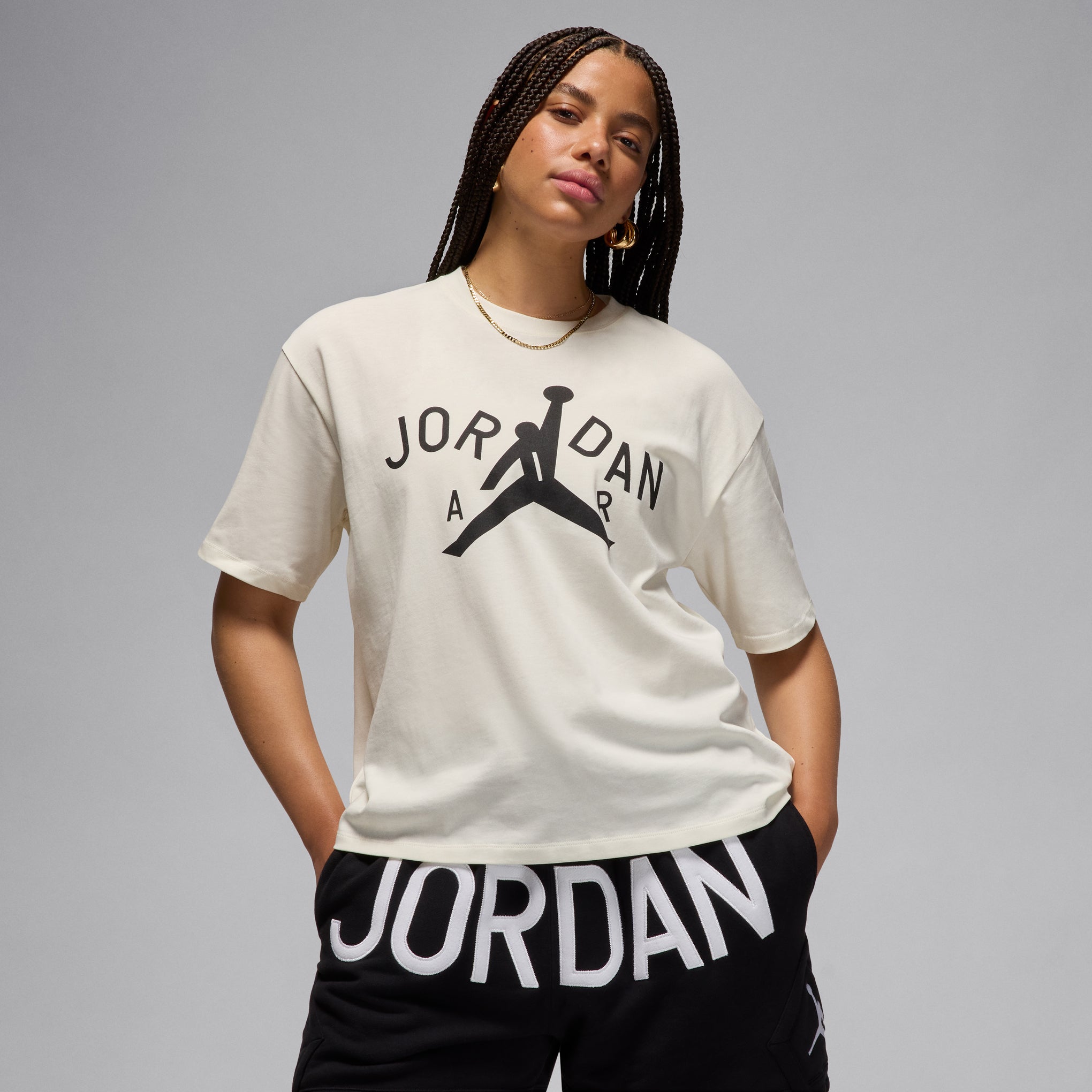 Jordan Brand x Nina Chanel Abney Short-Sleeve Cotton T-Shirt - Sail - Image 2