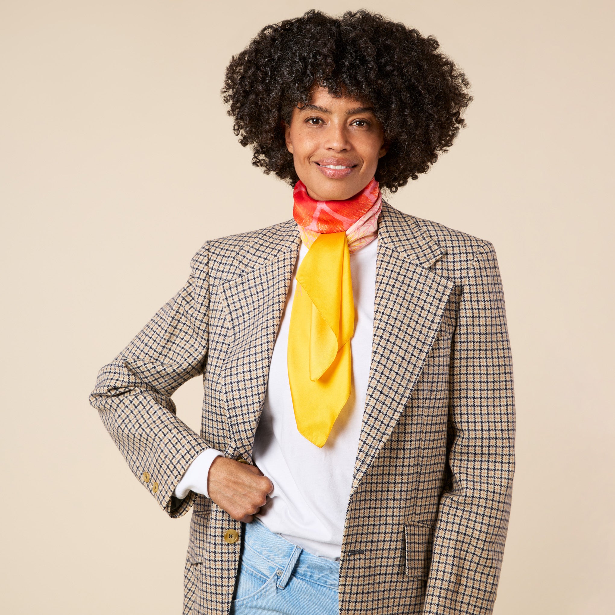 Ruth Asawa Desert Plant Silk Scarf - Image 2