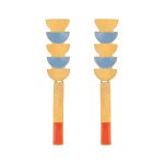 Somni Gold-Plated Red & Blue Long Earrings