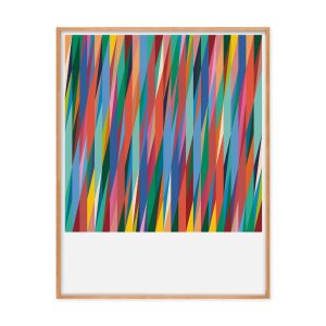 Odili Donald Odita Immigrant Song/Roforofo Fight Poster - Oak Frame