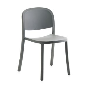 Emeco 1 Inch Reclaimed Stacking Chair - Light Grey