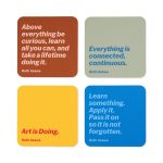 Ruth Asawa Recycled Leather Quote Coasters - Set of 4