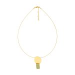 Geometric Collage Gold-Plated Pendant Wire Necklace
