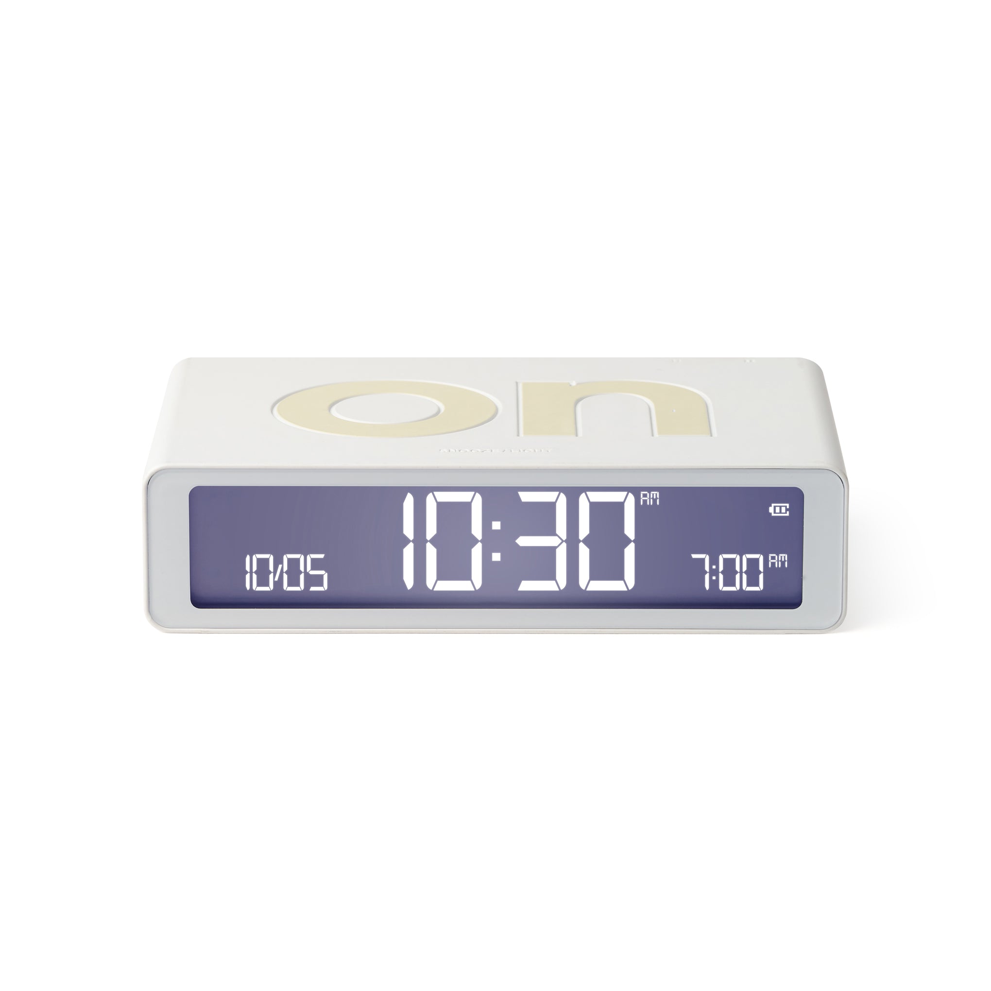 Lexon Flip Rechargeable Alarm Clock - White - Image 3