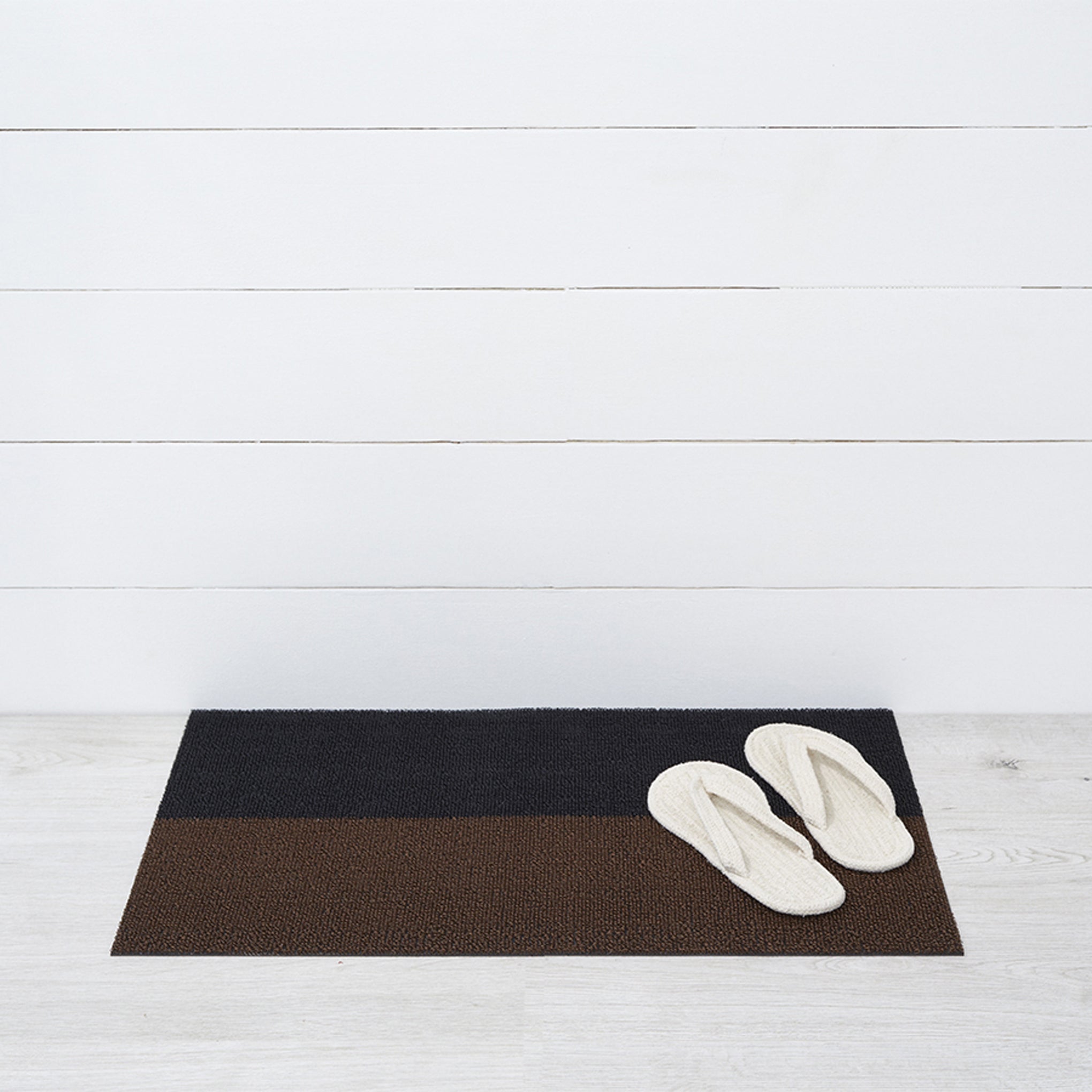Chilewich Duo Stripe Shag Mat - Mocha - Image 4