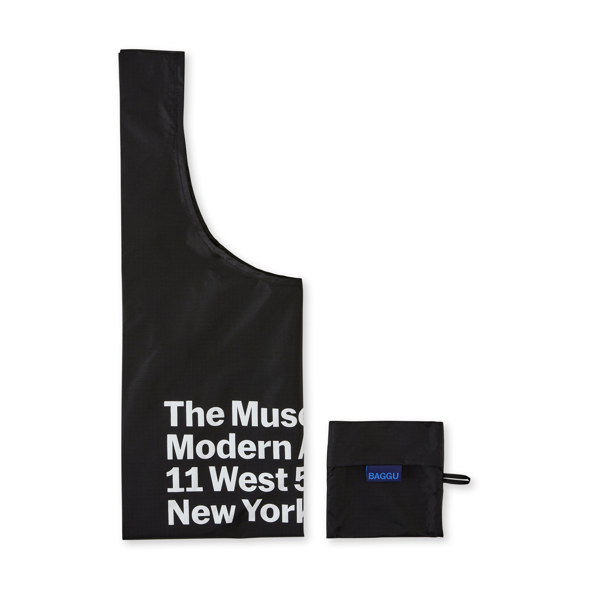 MoMA Baggu Recycled Nylon Standard Tote - Black - Image 3