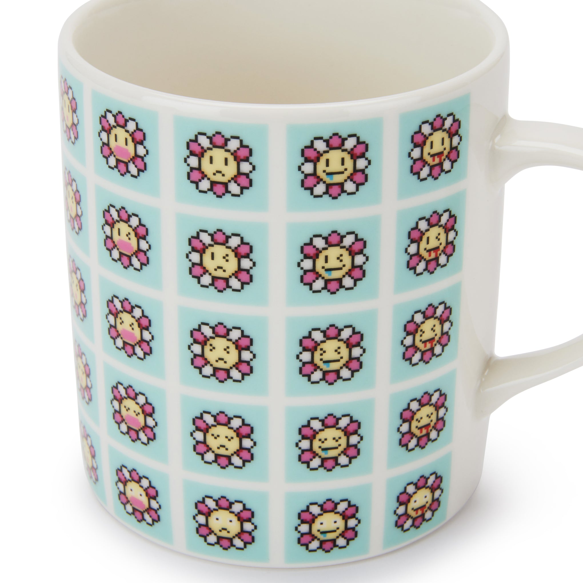 Takashi Murakami Ceramic Flower Mug - Blue - Image 3