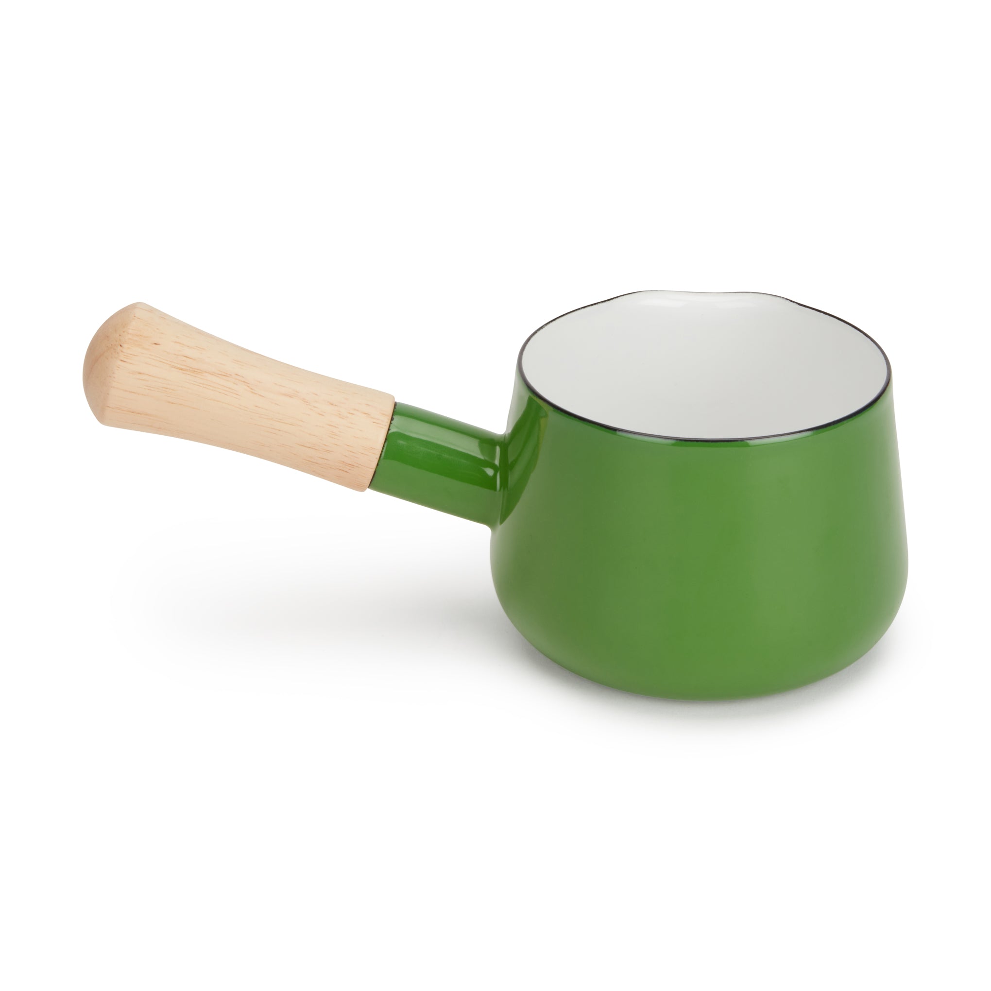 Porcelain Enamel Milk Pan - Green - Image 4