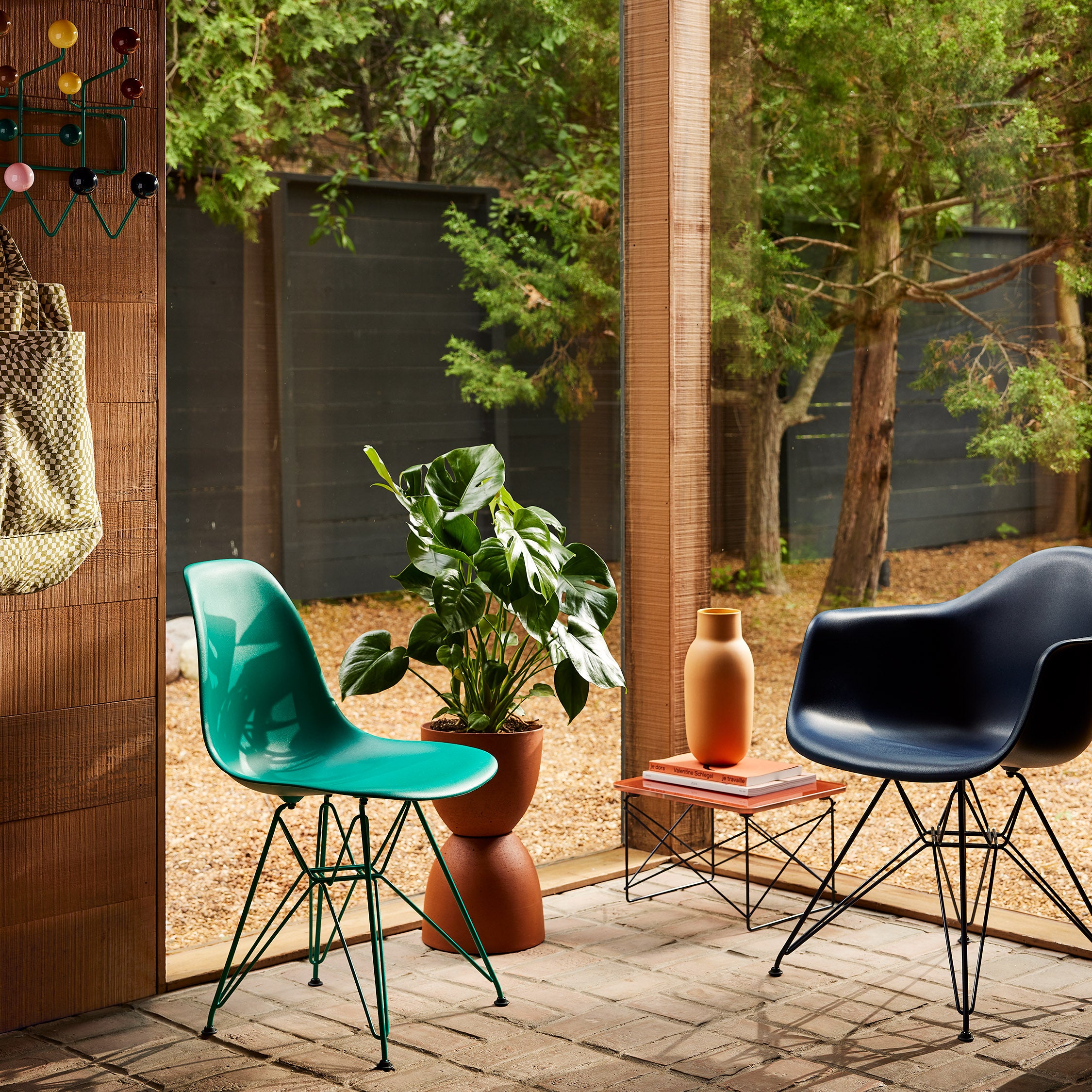 Herman Miller x HAY Eames Molded Recycled Plastic Armchair - Black Blue - Image 3