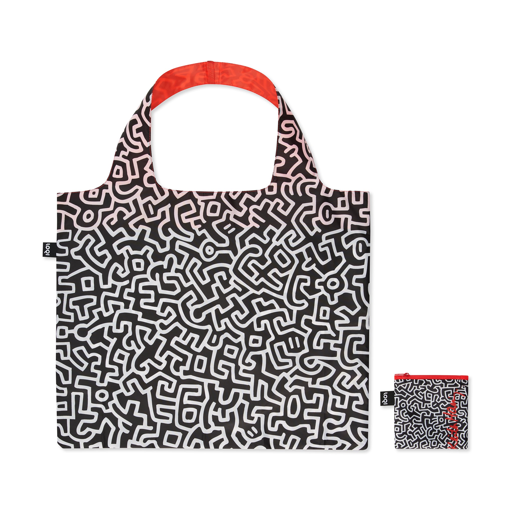 Loqi Recycled Polyester Artist Tote Bag - Haring - Untitled