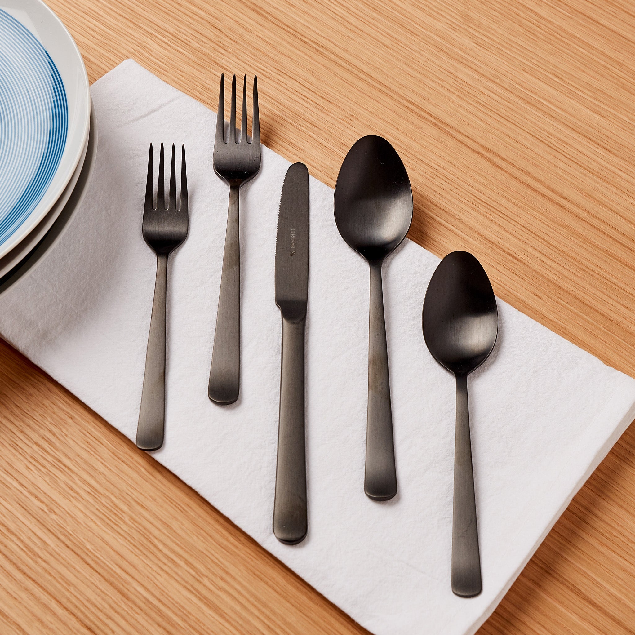 Matte Black Flatware - Set of 5 - Image 4