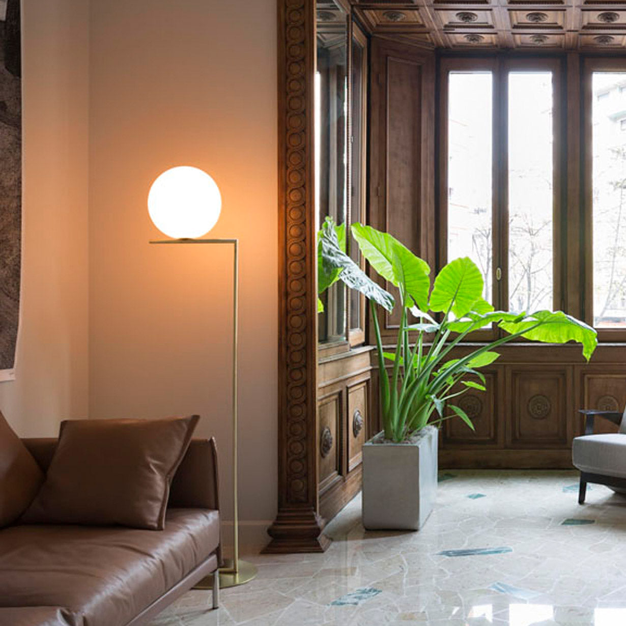 Flos IC F1 Floor Lamp. Brass - Small - Image 6