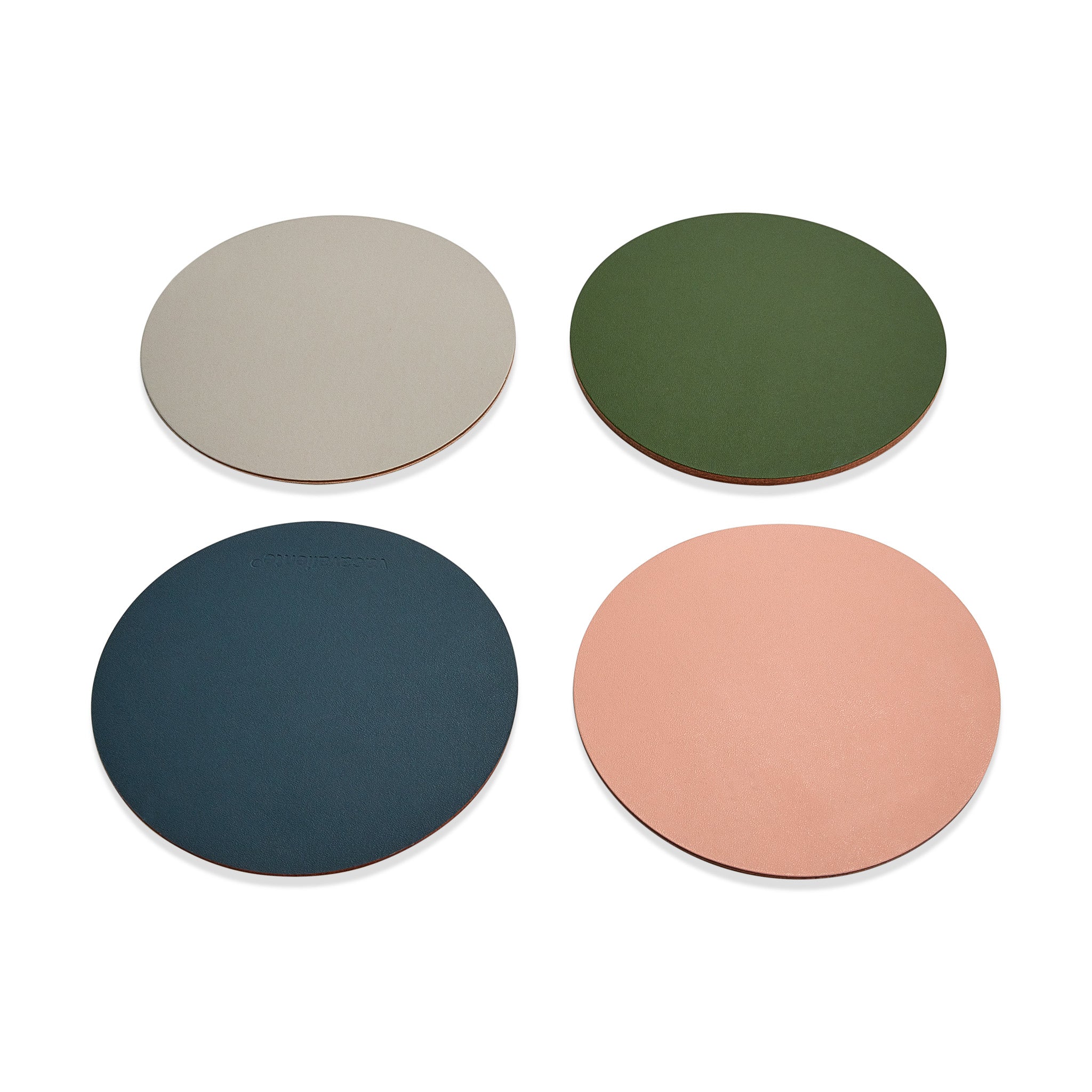 Dual-Sided Recycled Leather Coasters – Set of 4 - Square - Image 7