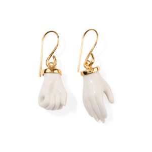 Andrés Gallardo Little Hands Gold-Plated Hook Earrings
