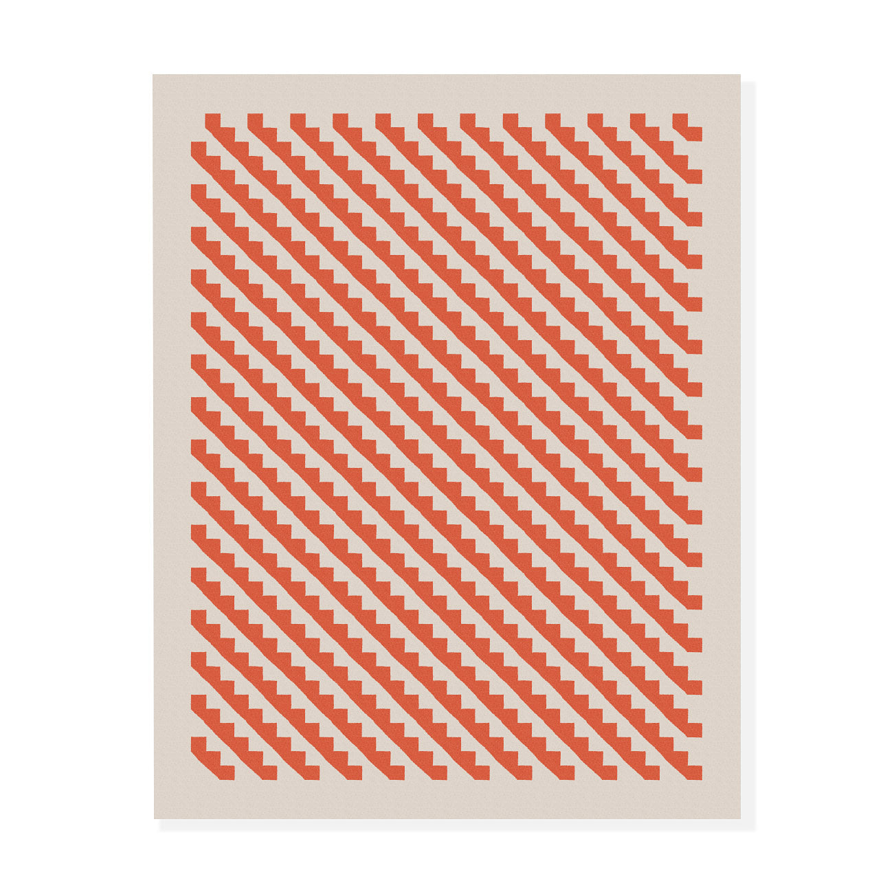 Maharam Alexander Girard Cotton Steps Rug - Blue Gray/ Black - Image 6