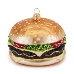 NYC Glass Holiday Ornament - Hamburger