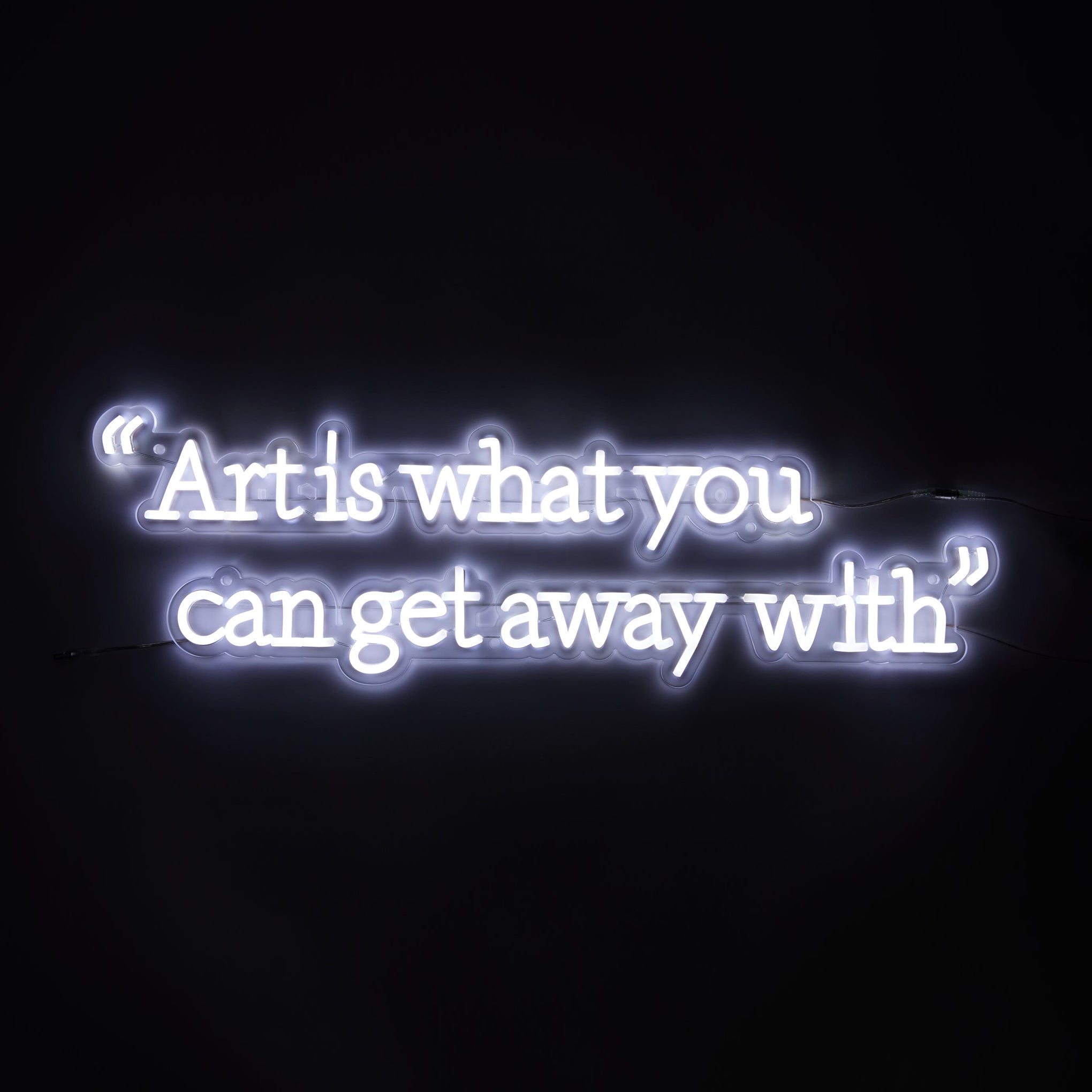 Andy Warhol Art Is What You Can Get Away With Quote Neon Sign - Image 2
