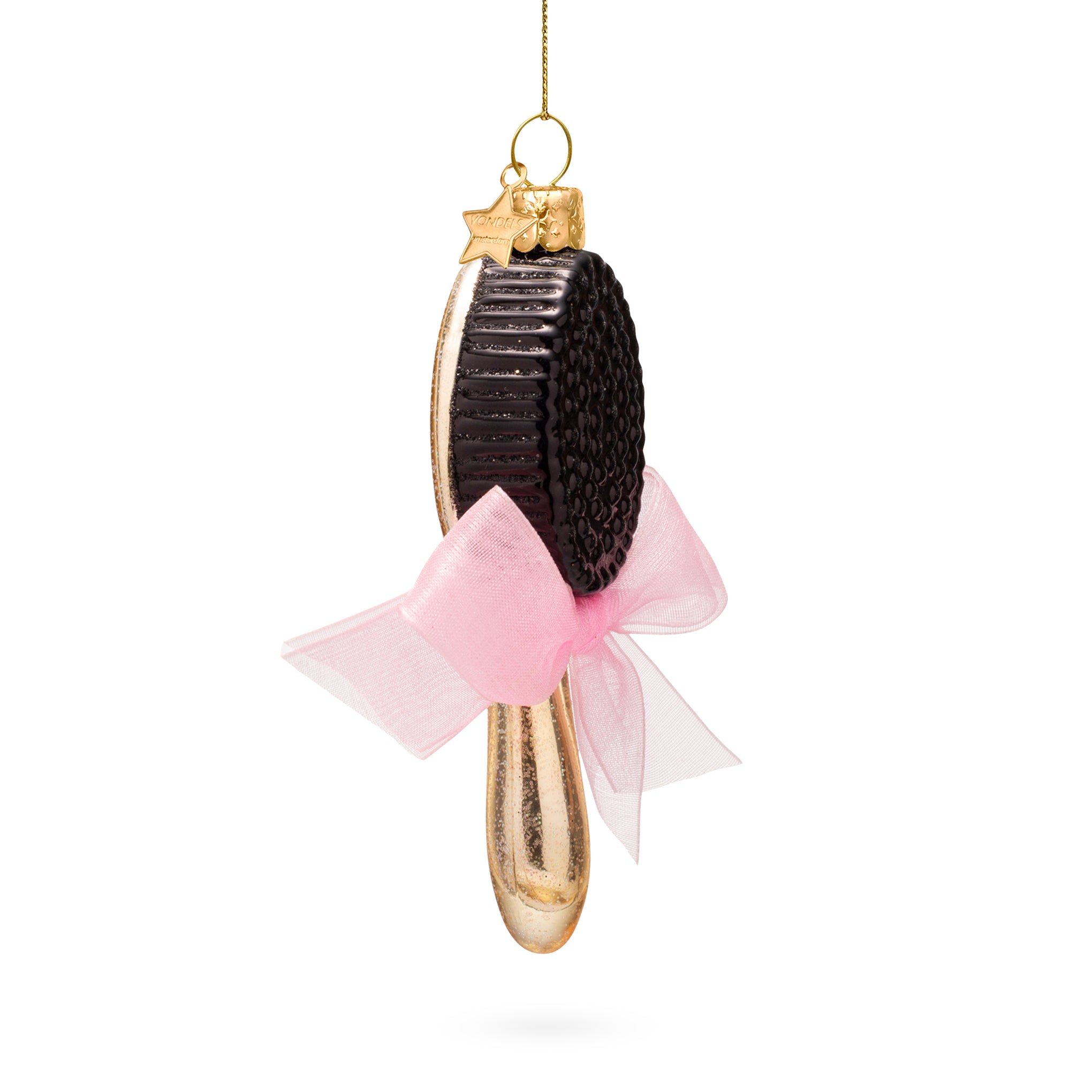 Beauty Counter Glass Holiday Ornament - Hairbrush