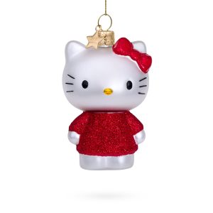 Hello Kitty Glass Holiday Ornament - Hello Kitty Red Dress