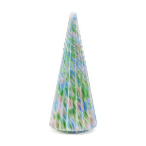 LED Lighted Marbled Glass Holiday Decor - Marbled Tree Flat