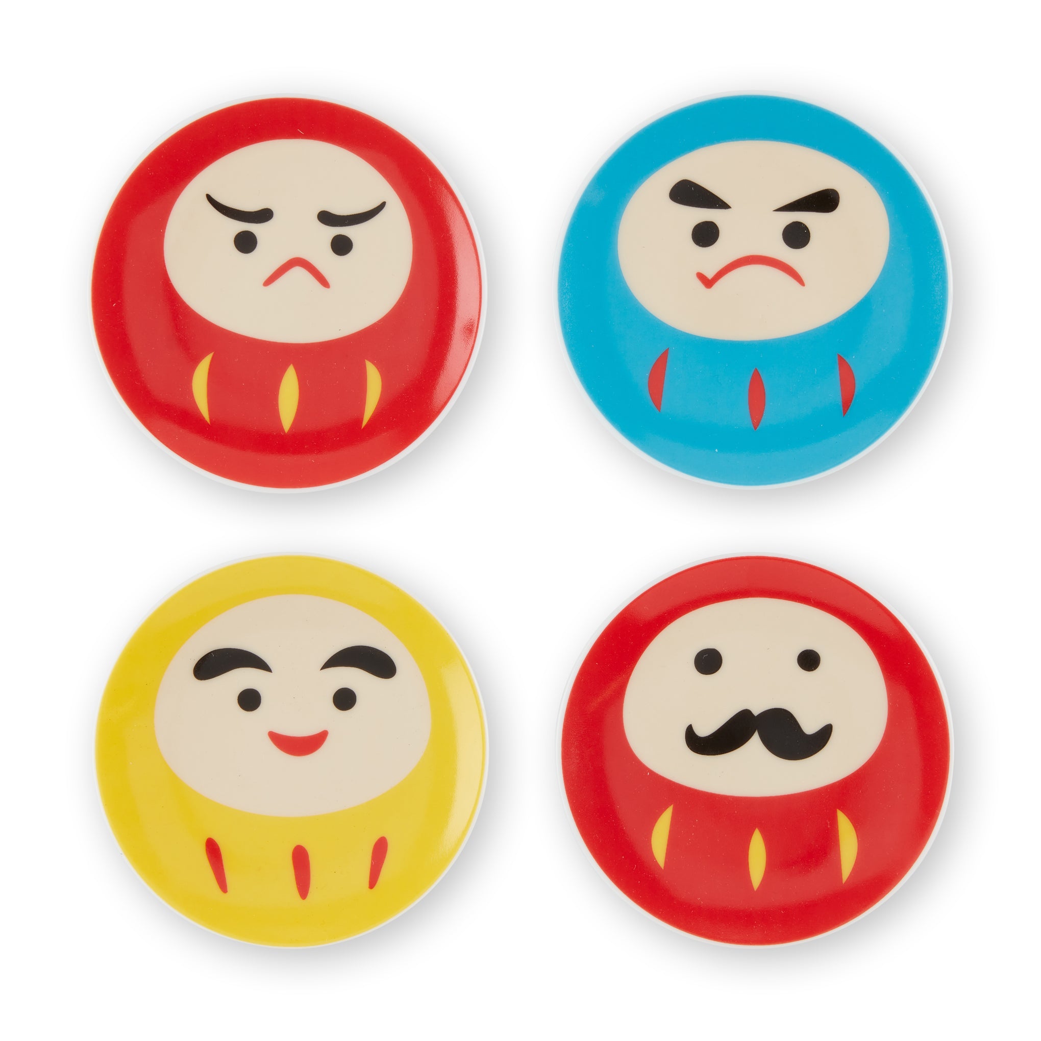 Daruma Mini Face Plates - Set of 4