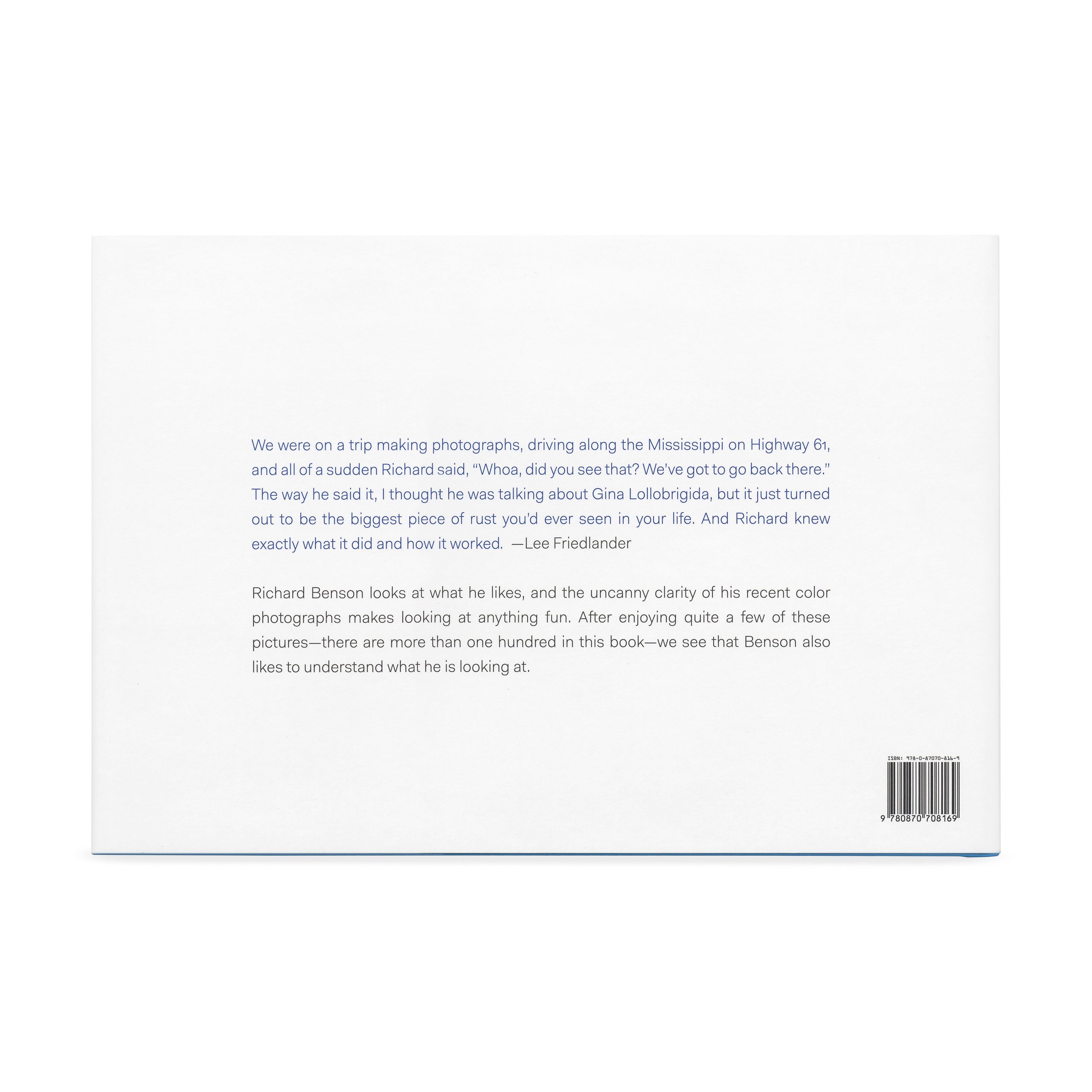 Richard Benson: North South East West - Hardcover - Image 2