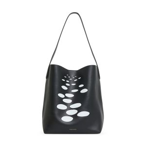 Alexander Calder Mansur Gavriel Everyday Cabas Leather Tote Bag - Dots Black