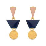 Somni Gold-Plated Pink & Blue Drop Earrings