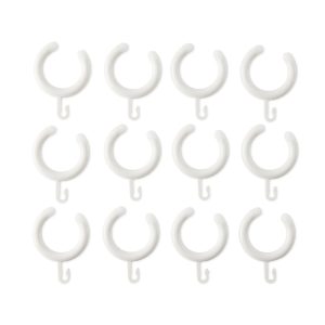 Hewi Shower Curtain Hooks - Set of 12 - White