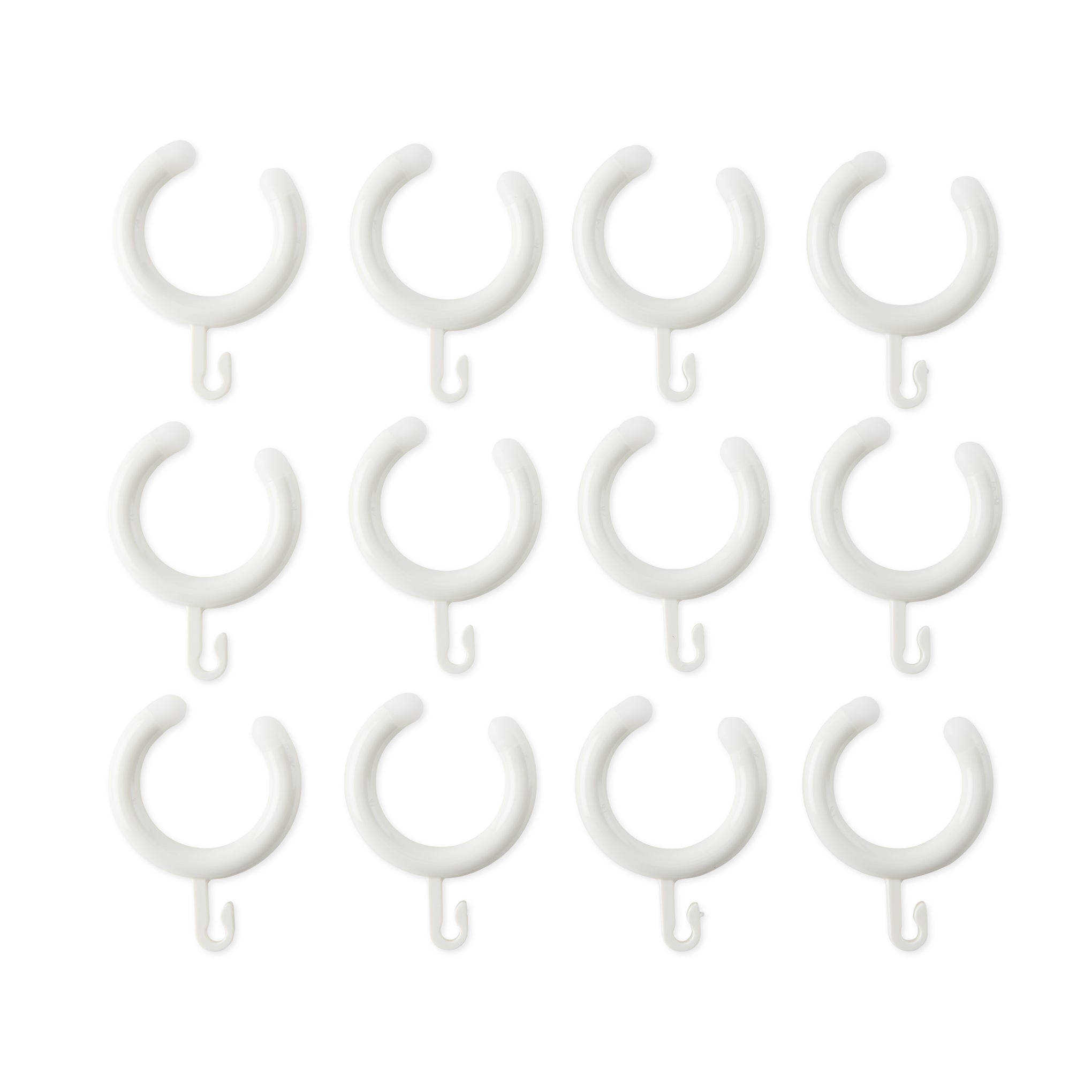 Hewi Shower Curtain Hooks - Set of 12 - White