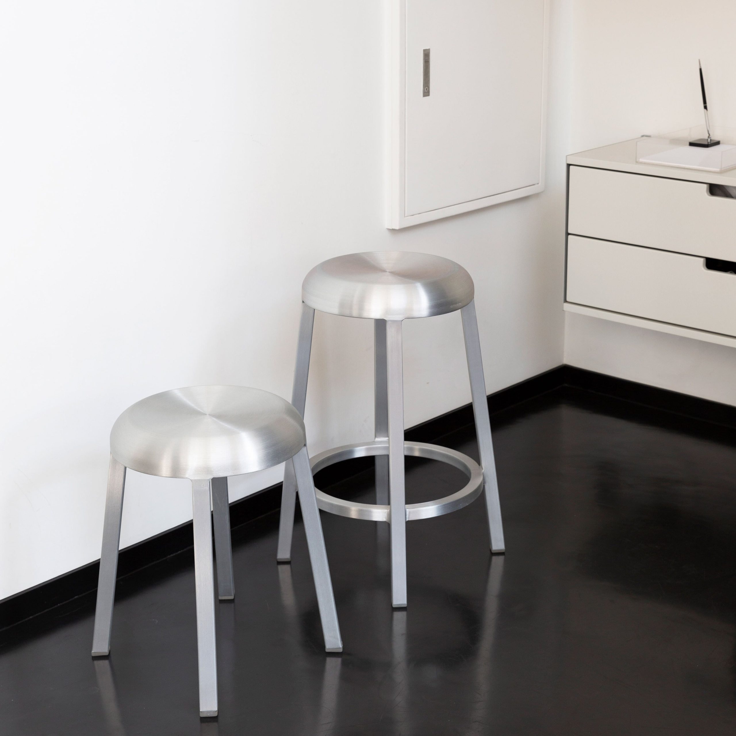 Emeco Za Stool - Brushed Aluminum - Image 3