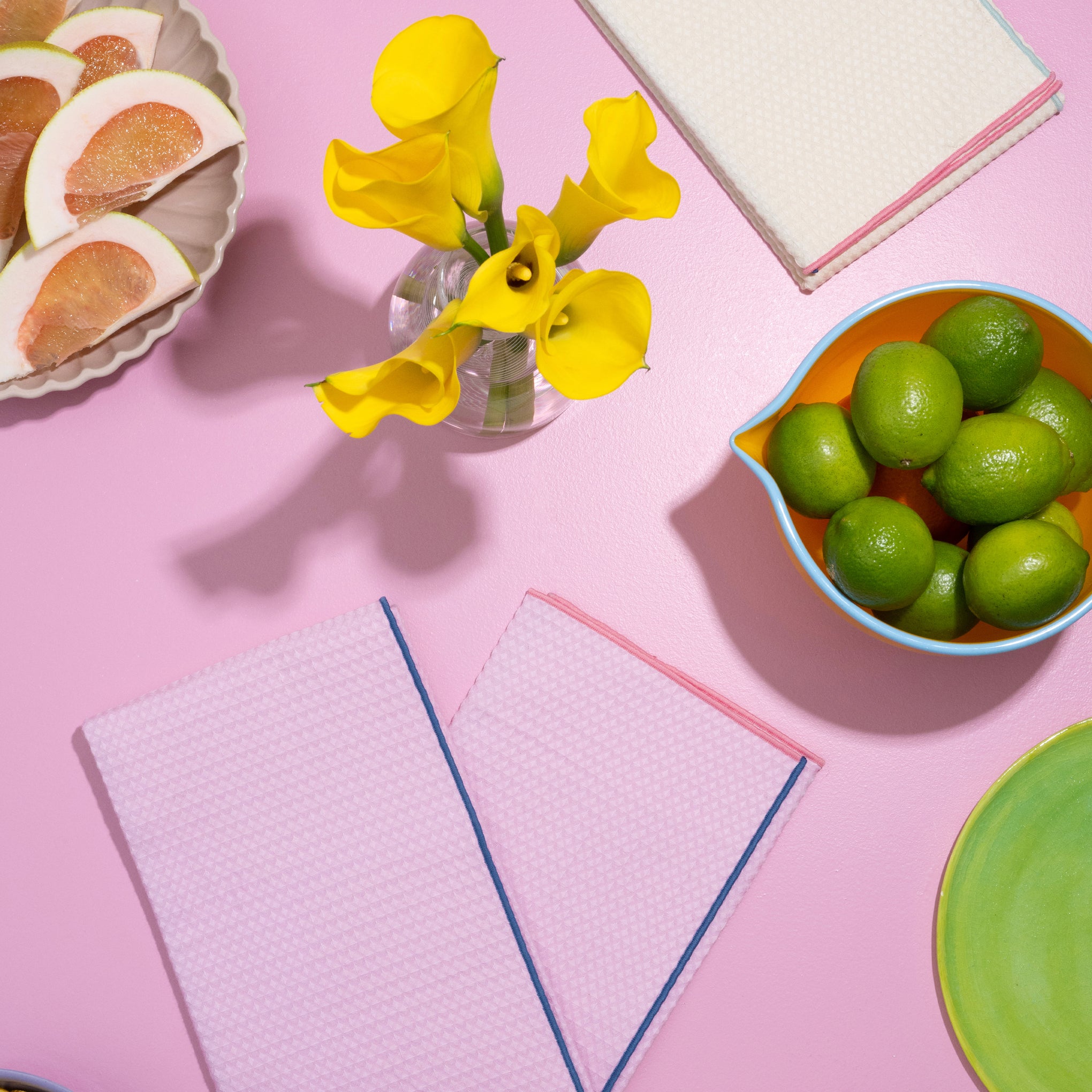 Sugar Rush Reclaimed Fabric Tea Towels - Set of 2 - Image 2