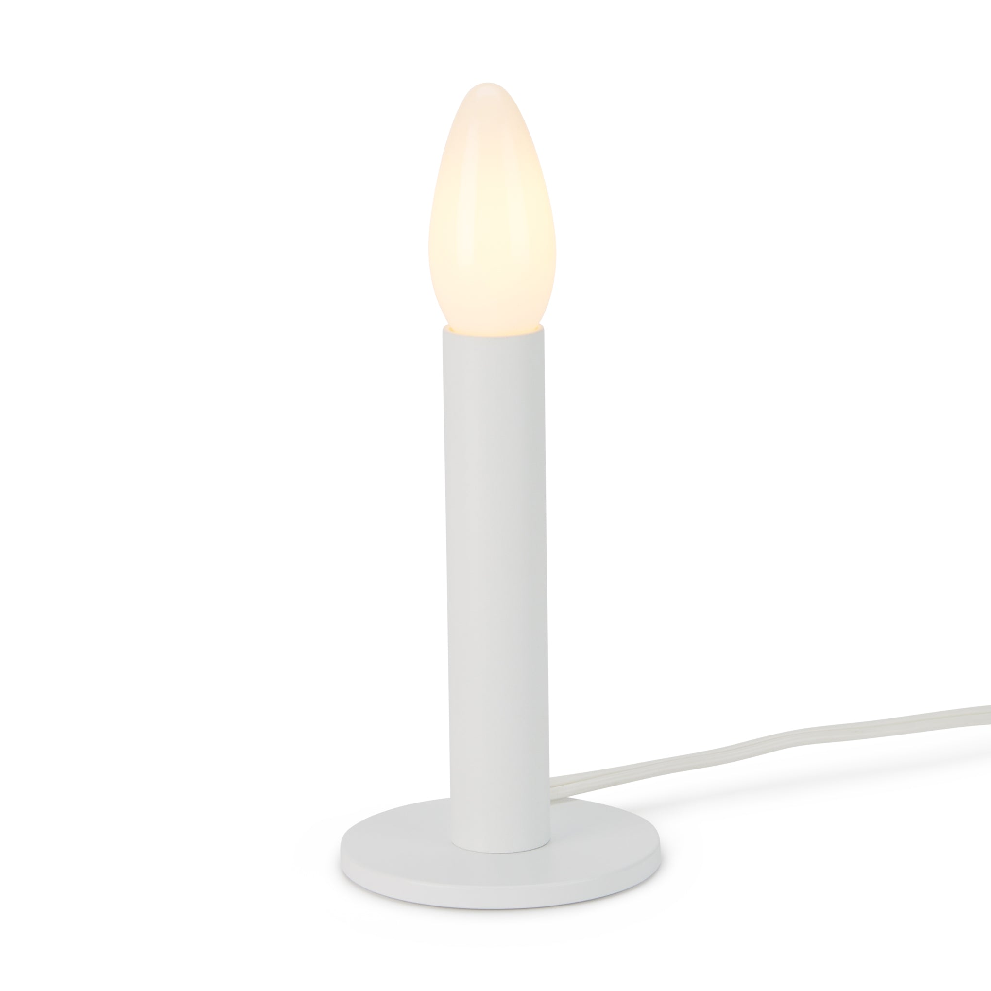 Candle Table Lamp - White