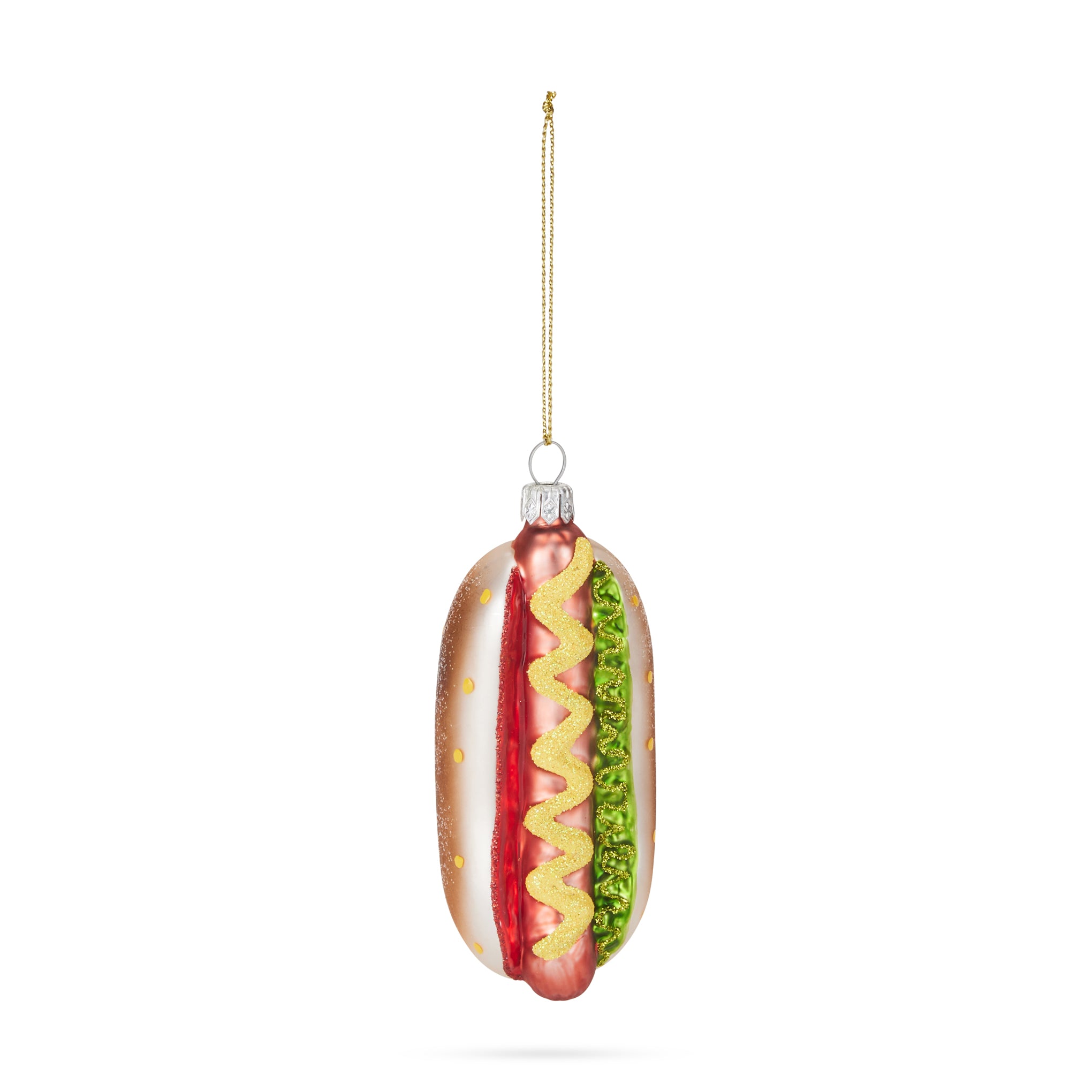 NYC Glass Holiday Ornament - Hot Dog
