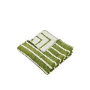 Dusen Dusen Bird Striped Cotton Towel - Mallard