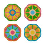 Yinka Ilori Radiant Blooms Recycled Leather Placemats - Set of 4