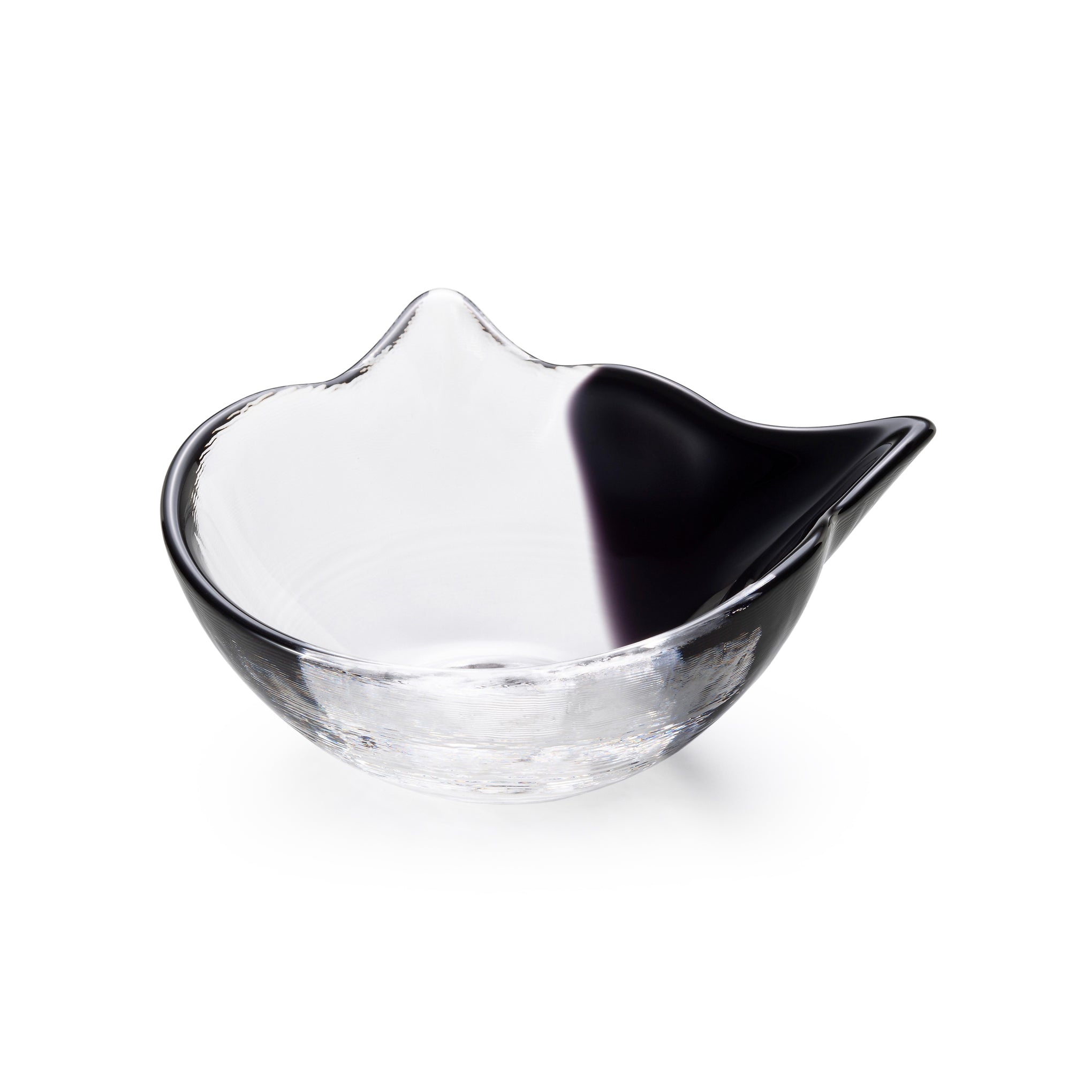 Glass Cat Face Dish - Black - Image 3
