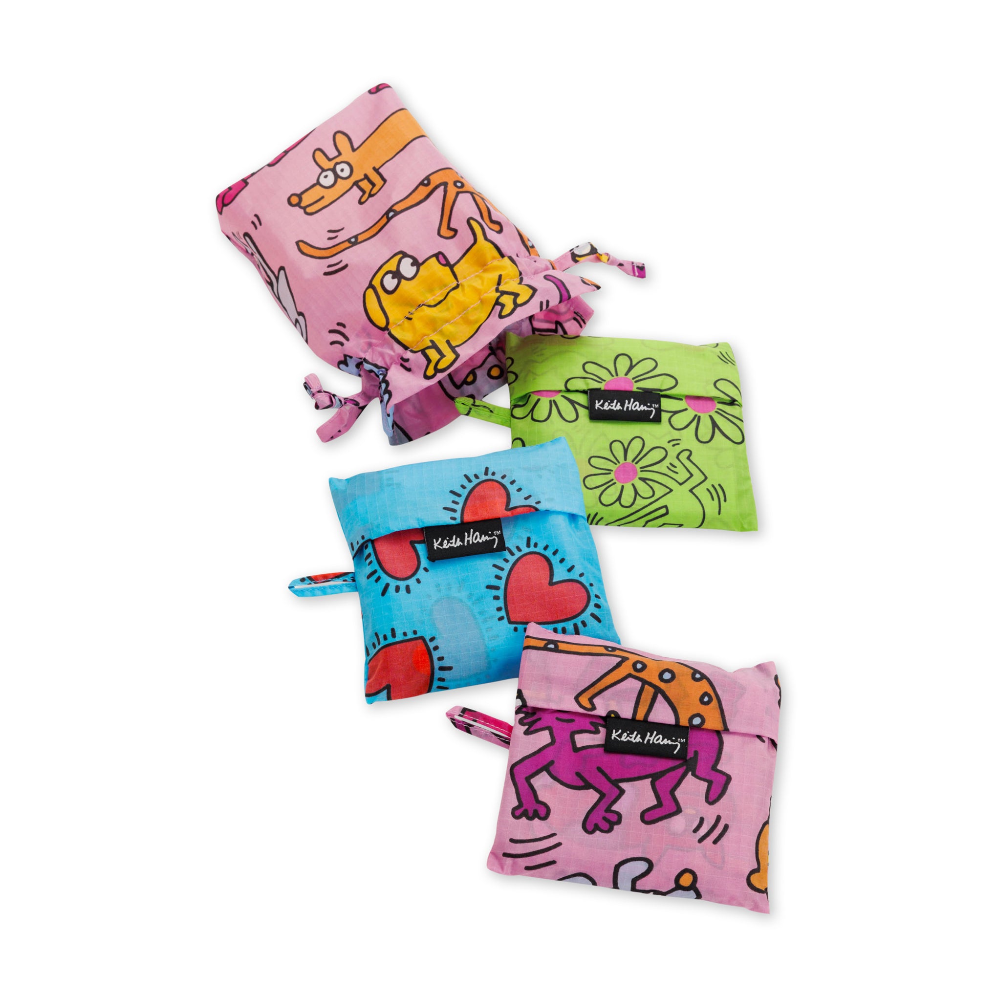 Keith Haring Baggu Recycled Nylon Standard Totes - Set of 3 - Image 4