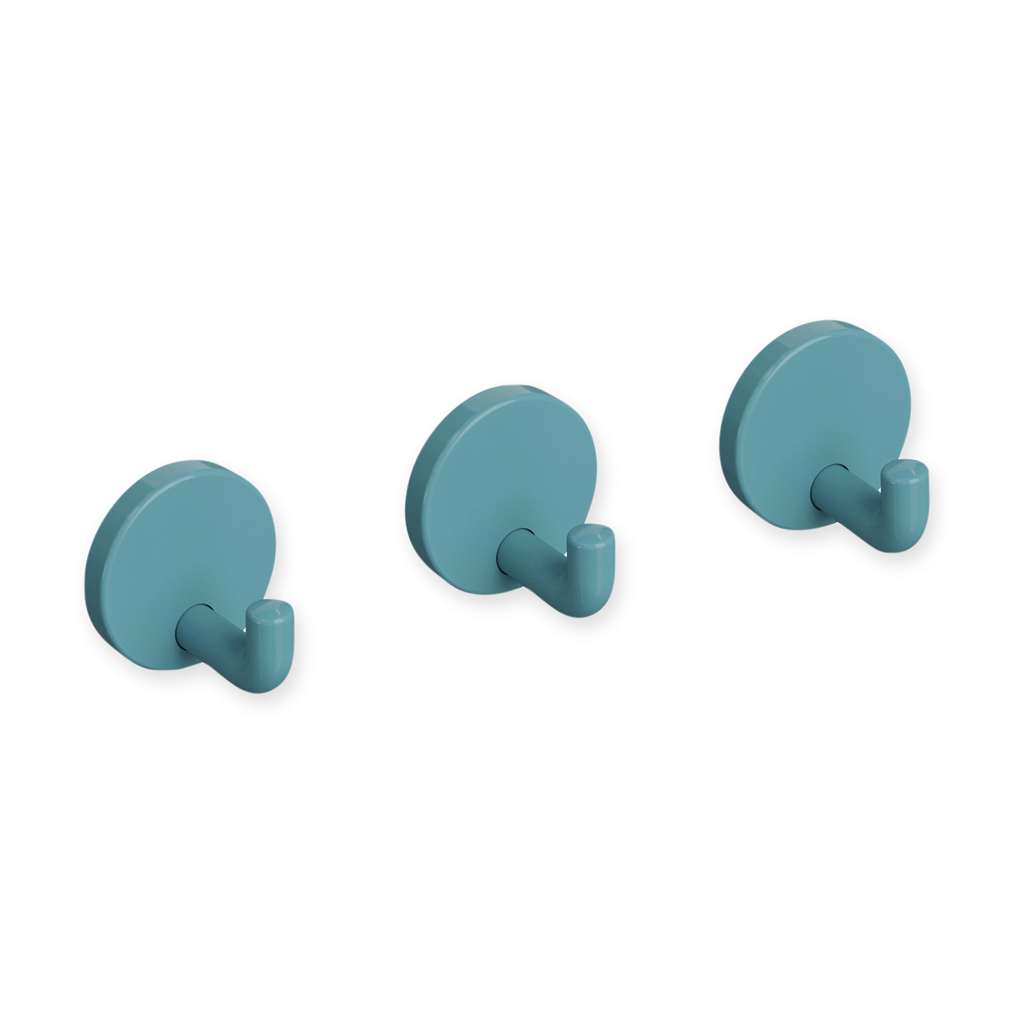 Hewi Wall Hooks - Set of 3 - Aqua