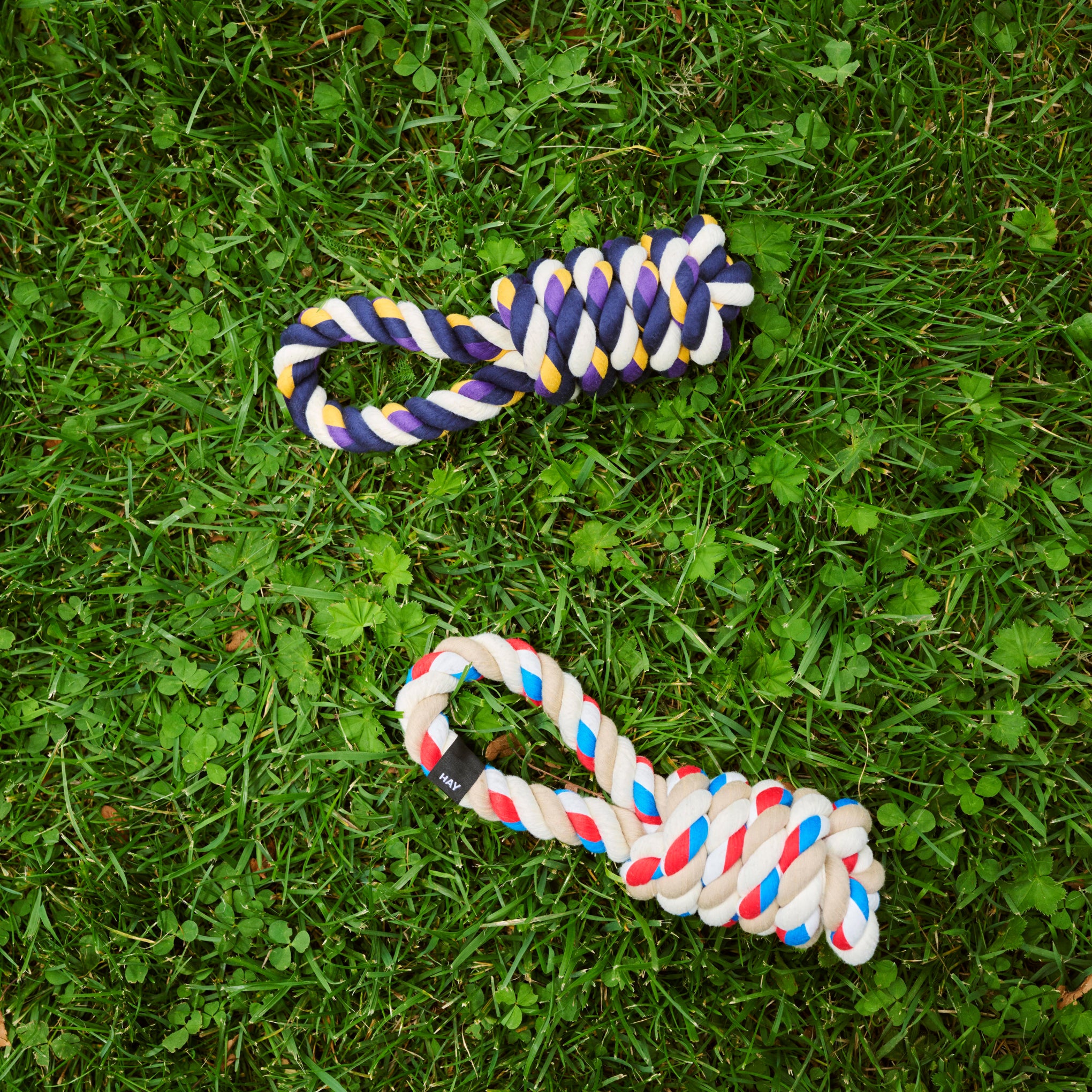 HAY Rope Toy for Dogs in Recycled Polyester - Red/ Turquoise - Image 7